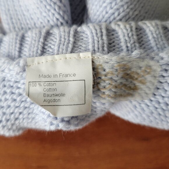 VTG NWOT La Petite Ourse Baby Boy 0-3 Months Cotton Blue Pullover and Pants Set - Picture 9 of 14